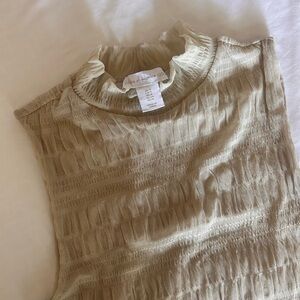 House of Harlow 1960 Cream Mesh
Sleeveless Mock Neck